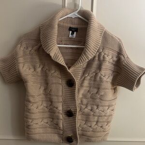 Talbots Tan Cable Knit Cardigan